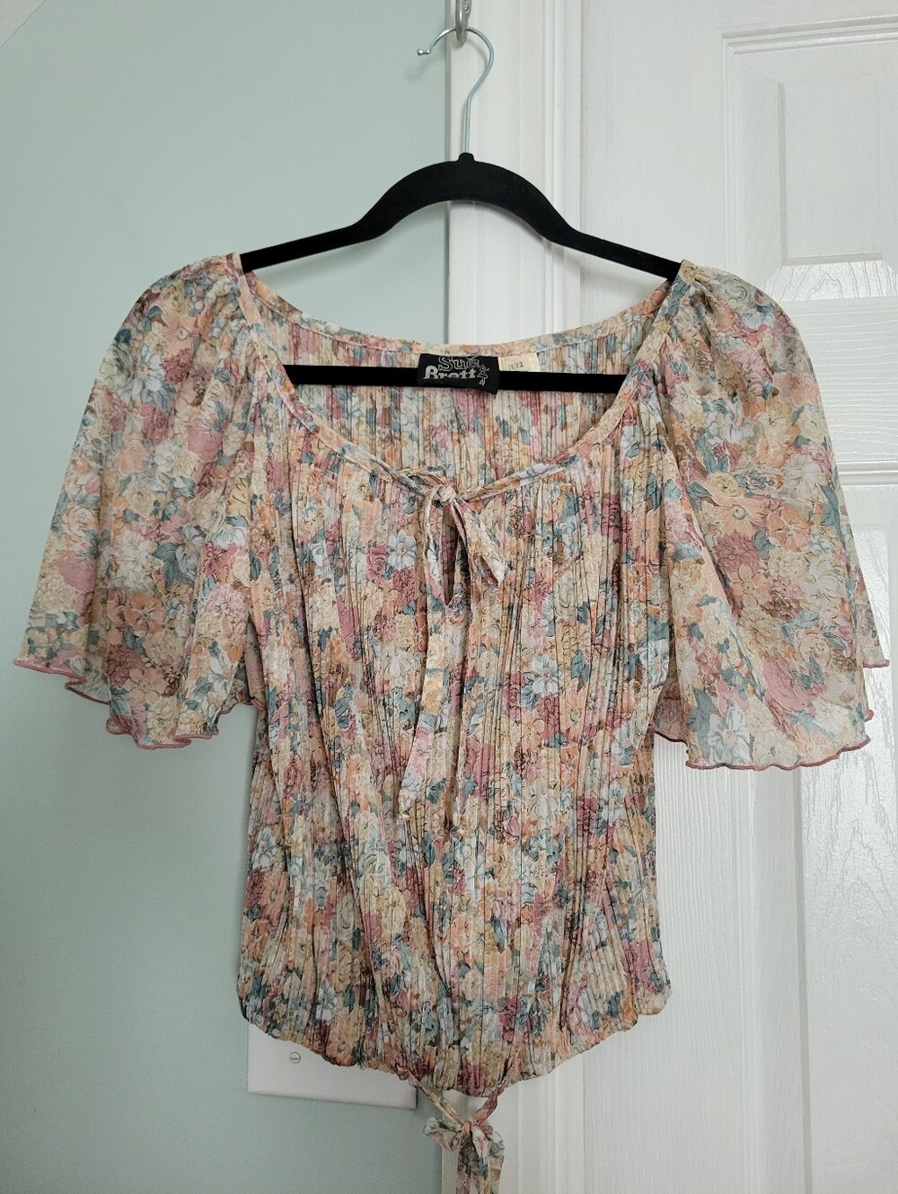 Vintage 80's Sue Brett Floral top